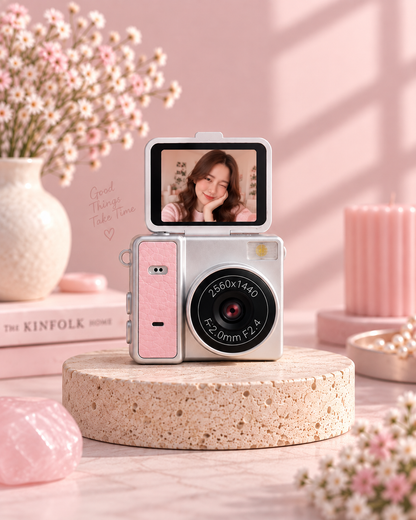 Retro Nano Cam™ | 2K 1440P Mini Vlog Kamerası